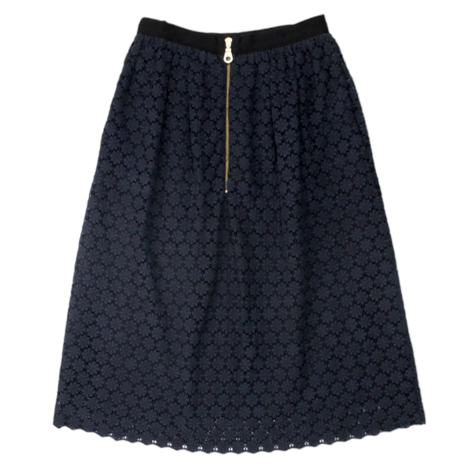 Orla Kiely Navy Lace Midi skirt