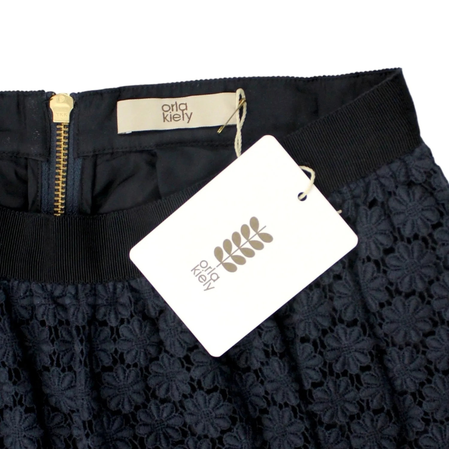 Orla Kiely Navy Lace Midi skirt