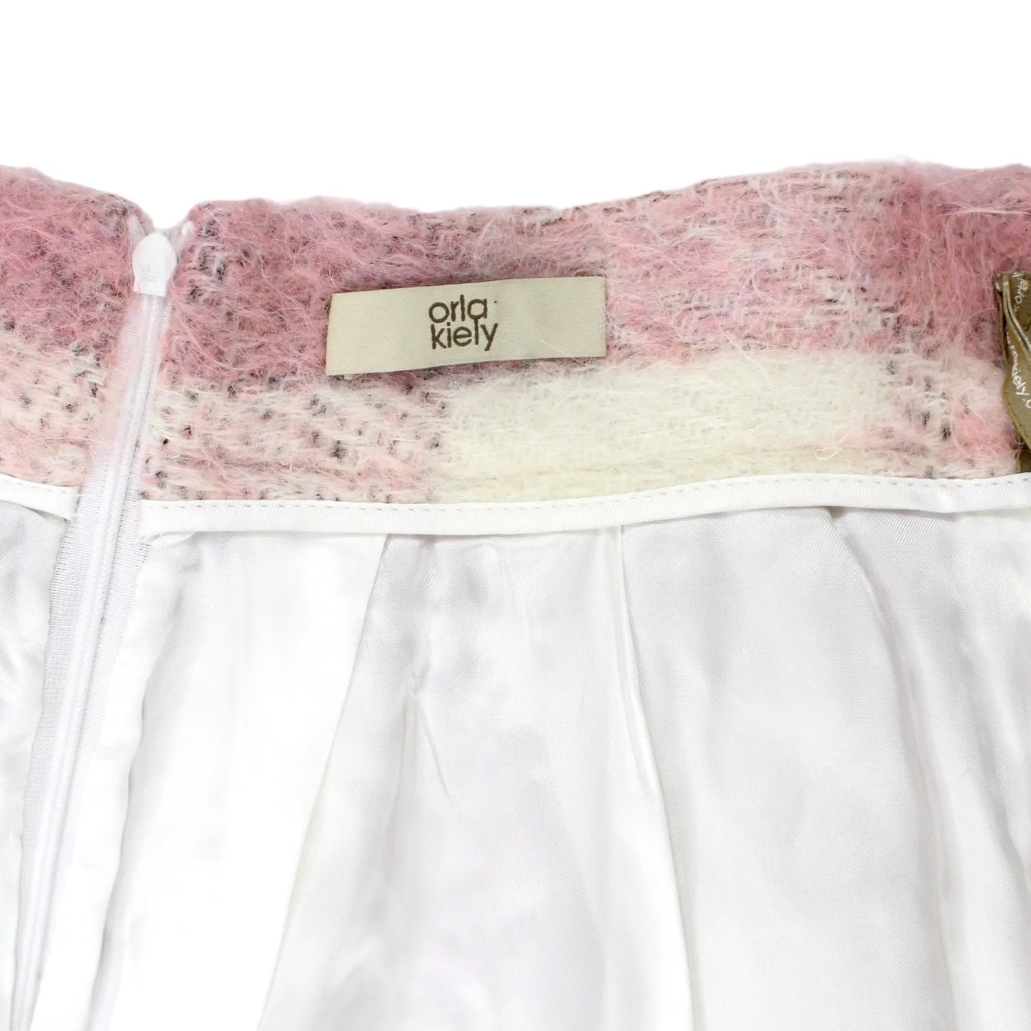 Orla Kiely Pink/Cream Brushed Check Skirt