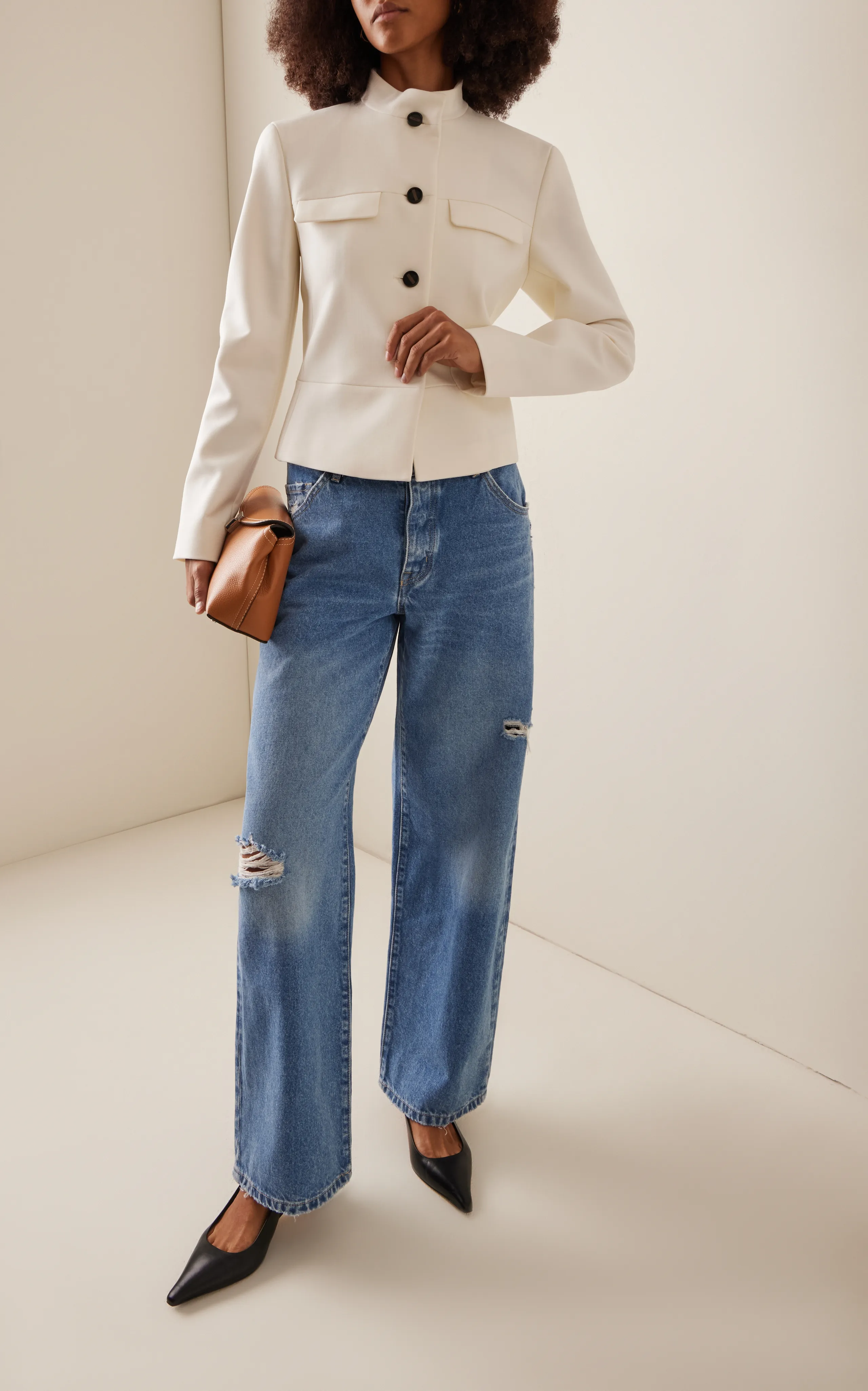 Outland Denim Avril Rigid Low-Rise Long Slouchy Jeans