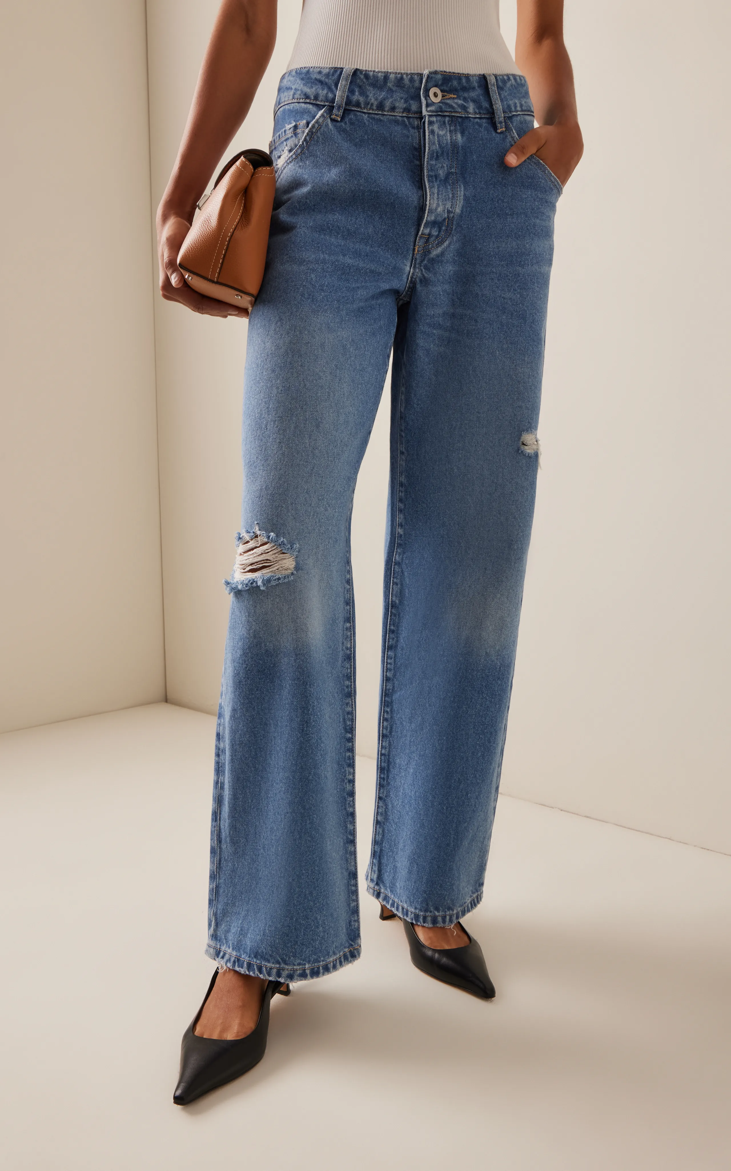 Outland Denim Avril Rigid Low-Rise Long Slouchy Jeans