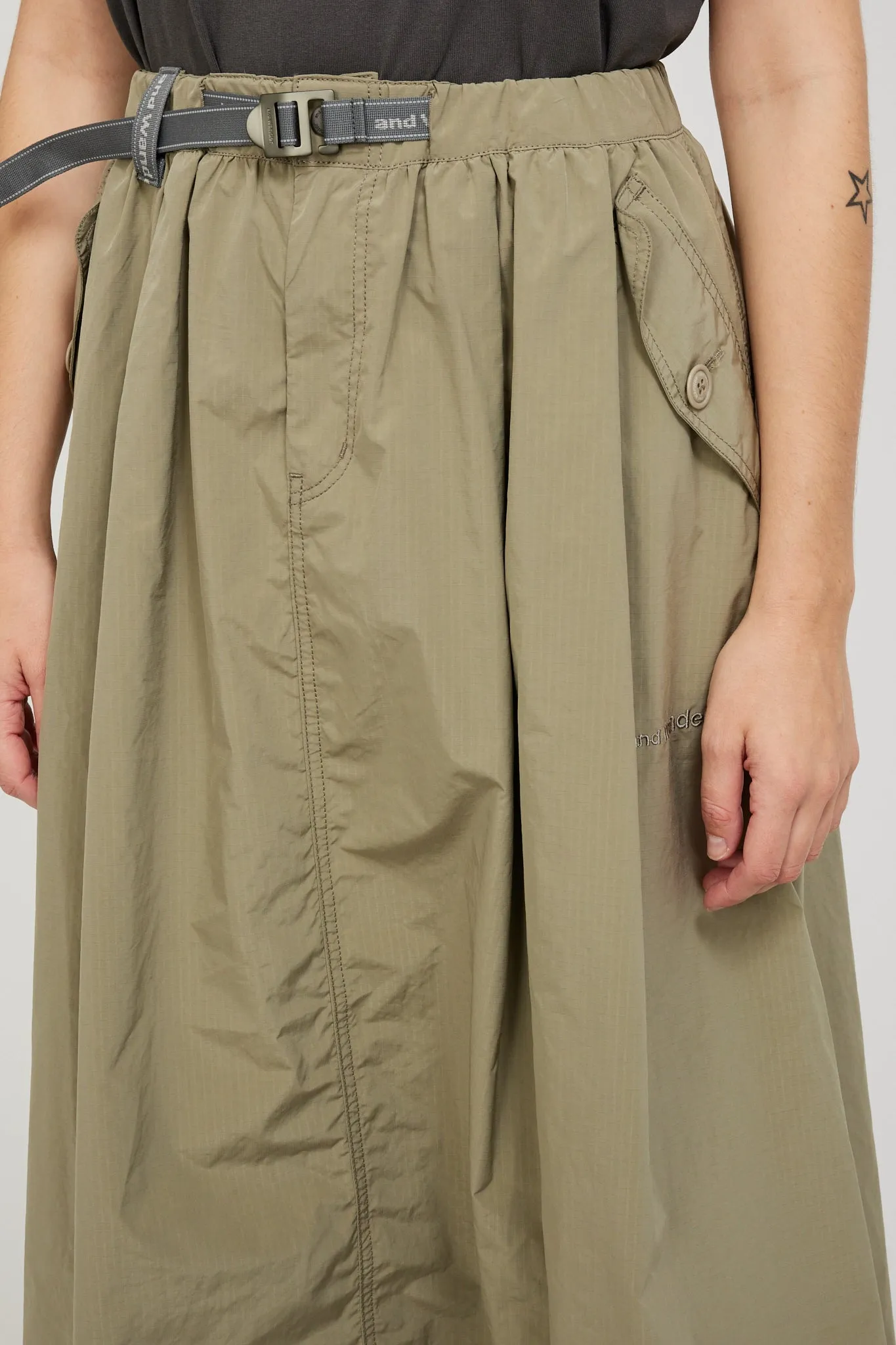 Oversized Cargo Skirt Light Beige