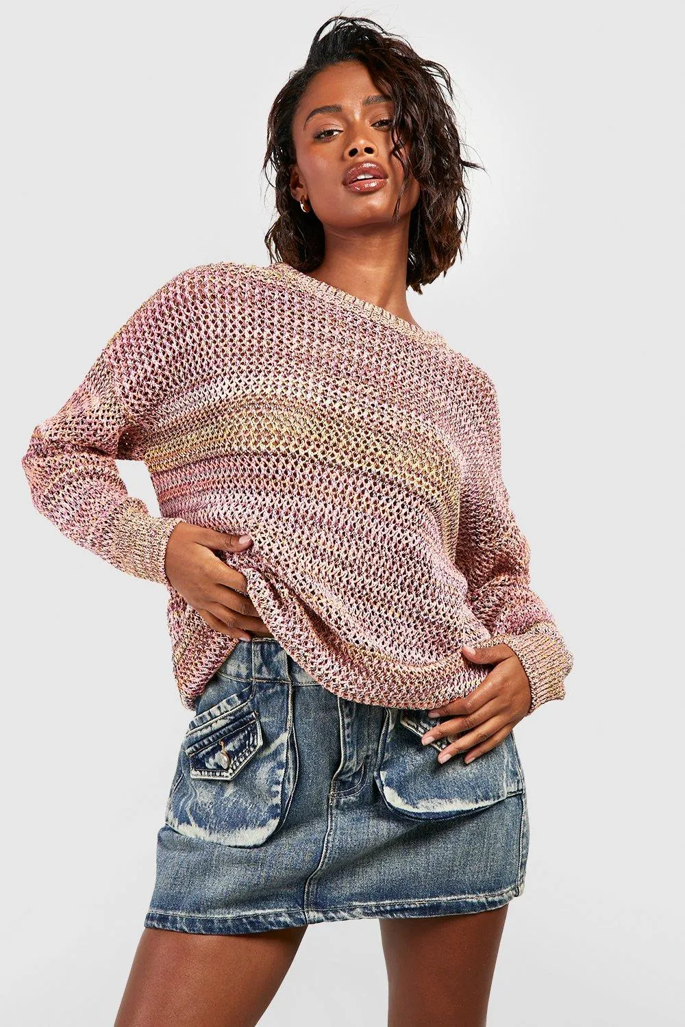 Oversized Marl Knit Sweater