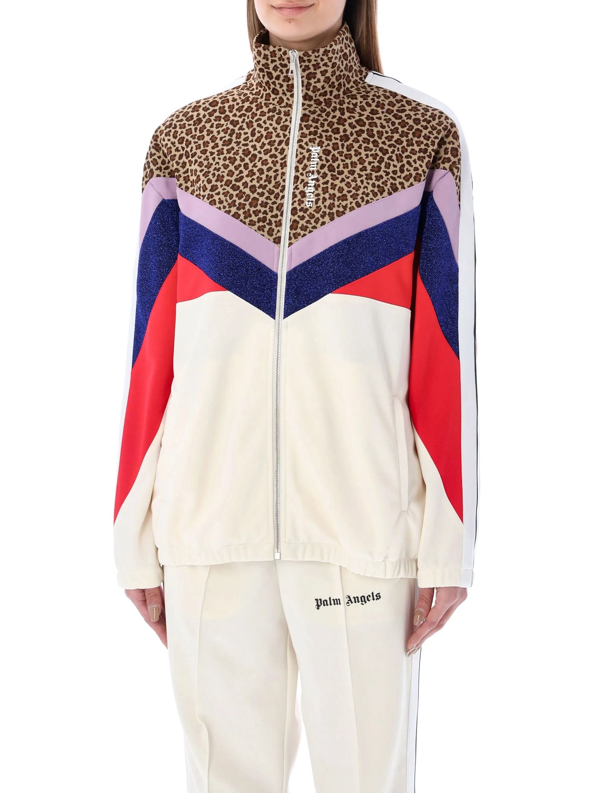 Palm Angels Color Block Zipped Jacket