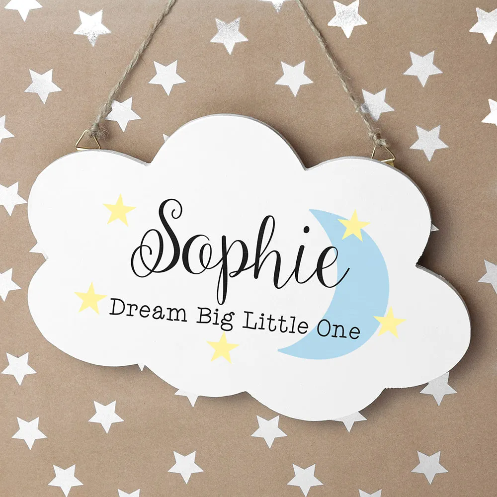 Personalised Keep Dreaming Cloud Wall Hanging