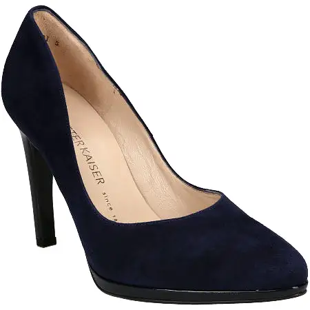 PETER KAISER HERDI PLATFORM NAVY SUEDE HIGH HEEL 78911-732