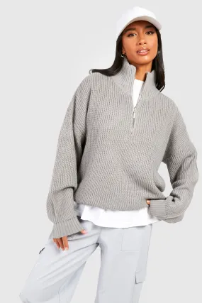 Petite Zip Detail Sweater