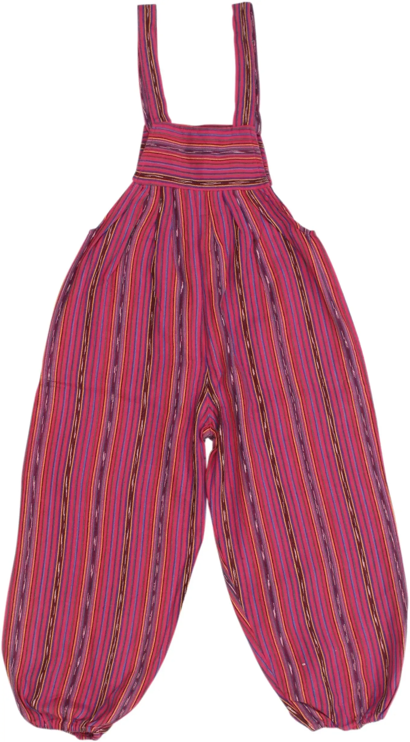 Pink Striped Dungarees | ThriftTale