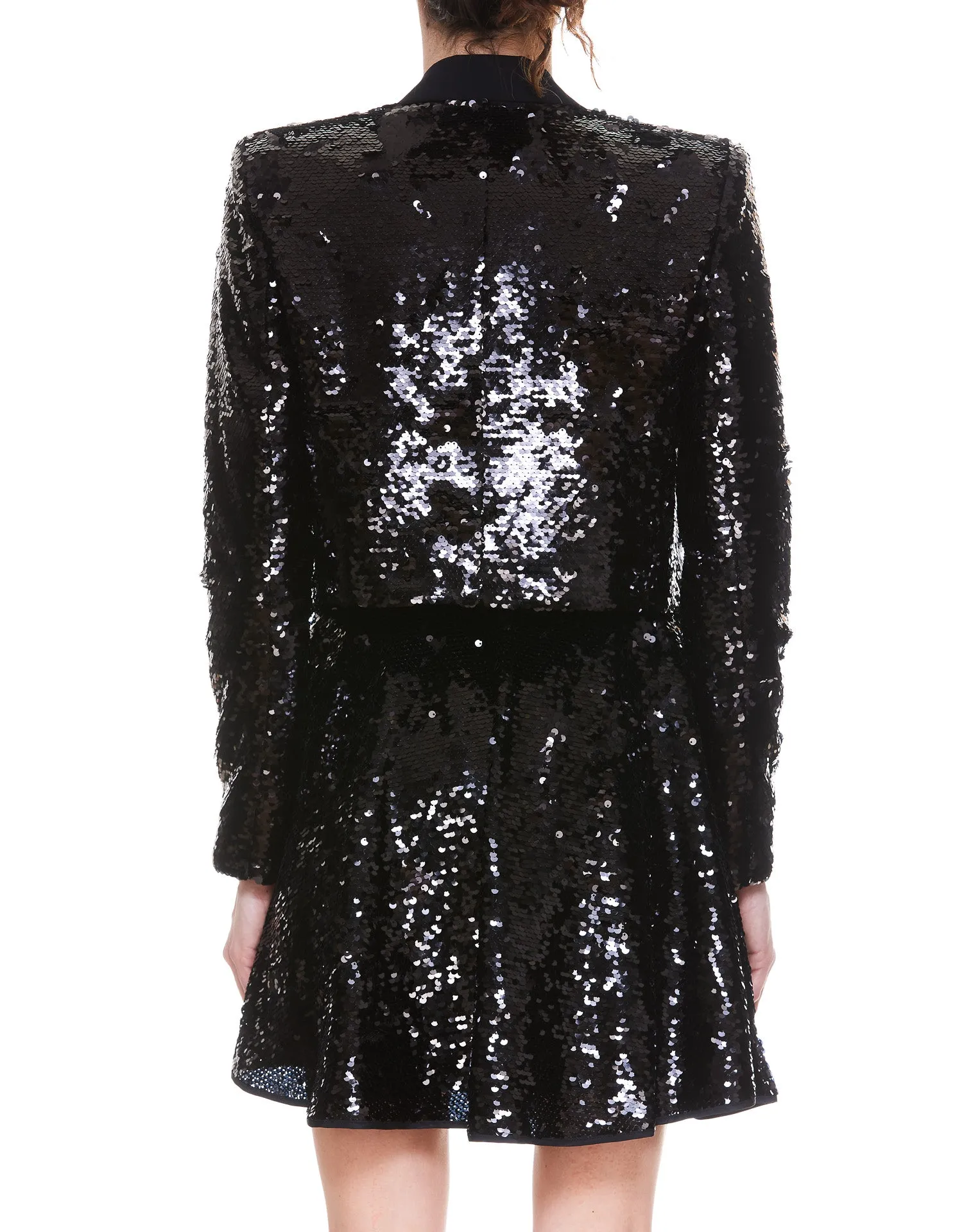 Pinko Allover Sequin Embroidered Spencer Jacket