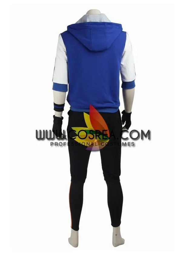 Pokemon Go Blue Male Trainer Cosplay Costume