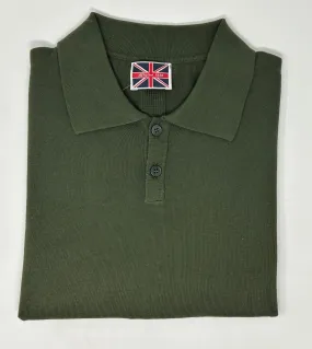 POLO THOMAS IN MAGLIA COTONE MANICA CORTA VERDE MILITARE