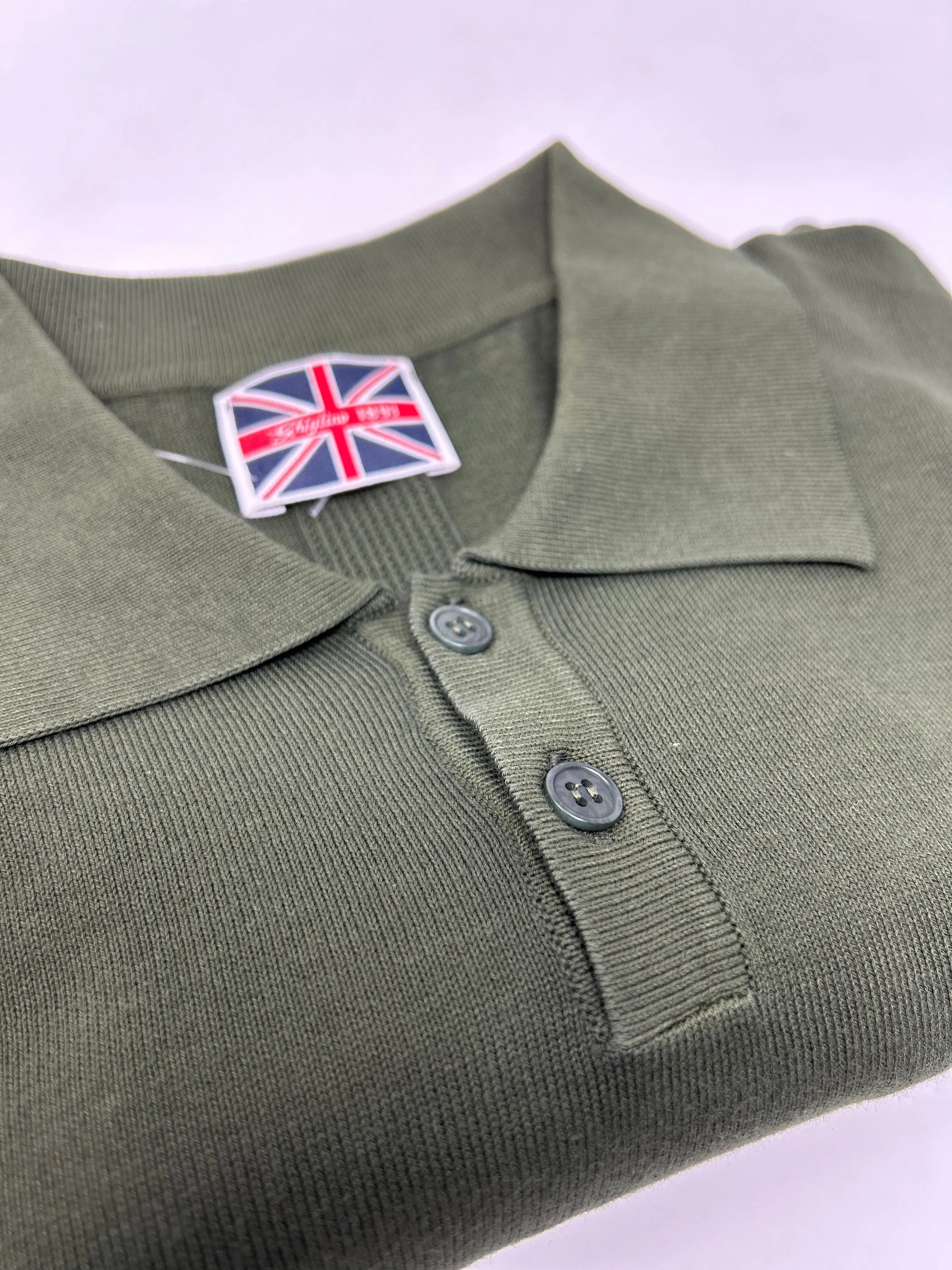 POLO THOMAS IN MAGLIA COTONE MANICA CORTA VERDE MILITARE