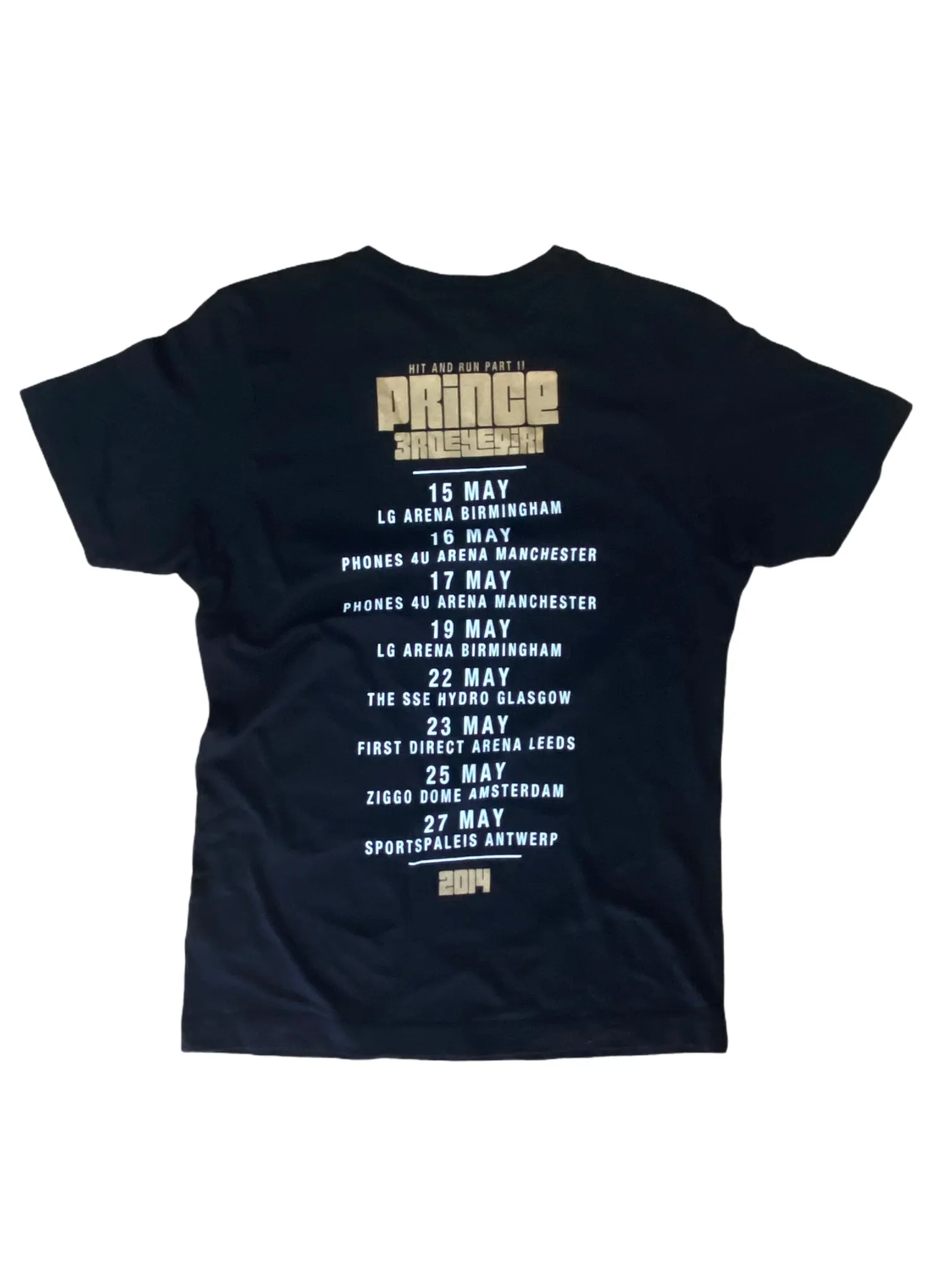 Prince – 3RDEYEGIRL Official Tour Unisex T Shirt Back Printed SMALL