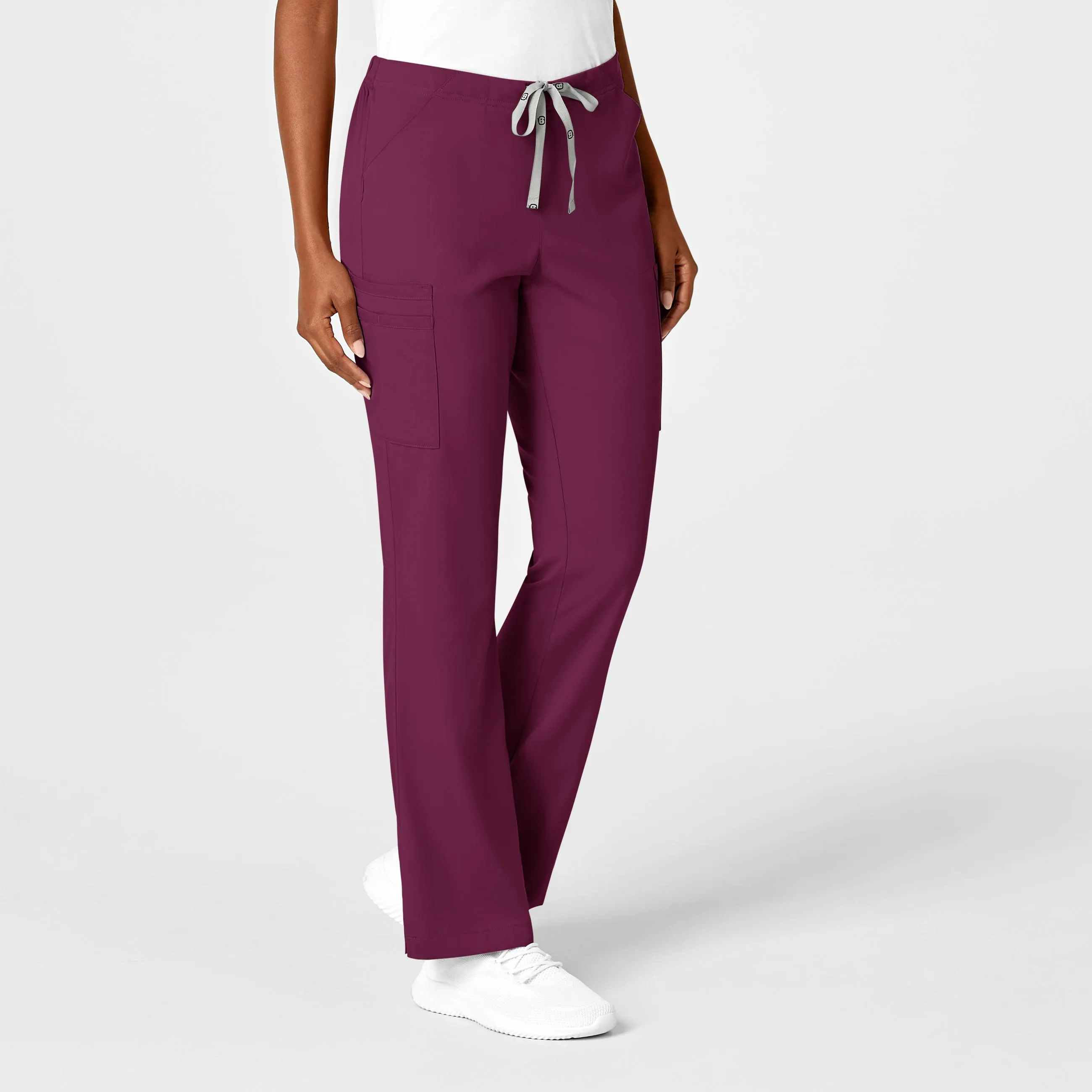 PRO Women's Moderate Flare Leg Scrub Pant - Wine