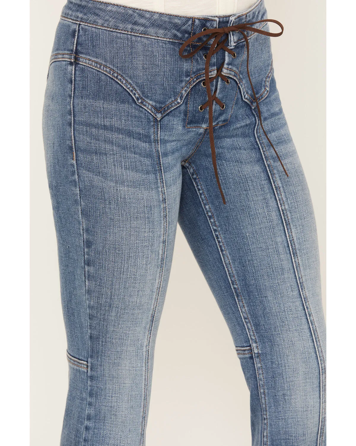 Product Name:  Idyllwind Women's Copper Ridge Low Rise Lace Flare Jeans