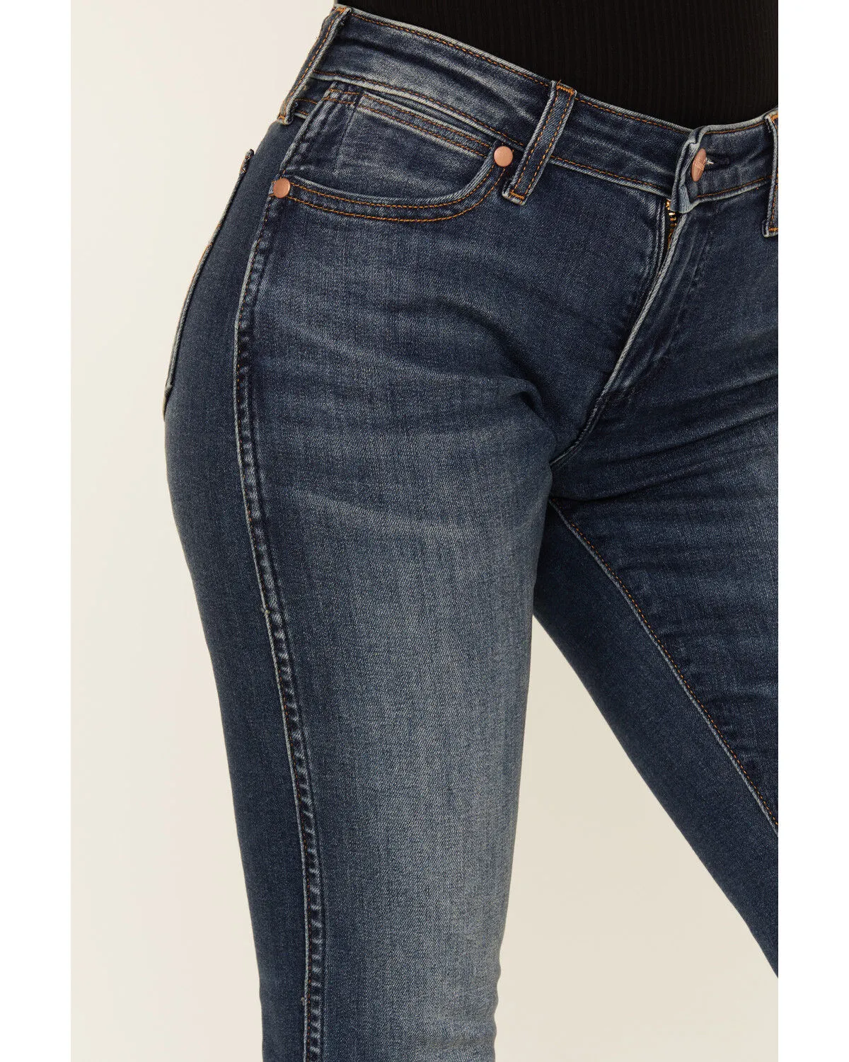 Product Name:  Wrangler Women's Dark Wash Howdy Honey Low Rise Skinny Stretch Denim Jeans