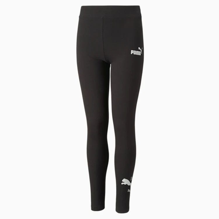 PUMA JUNIOR ESSENTIALS+ LOGO LAB BLACK TIGHTS