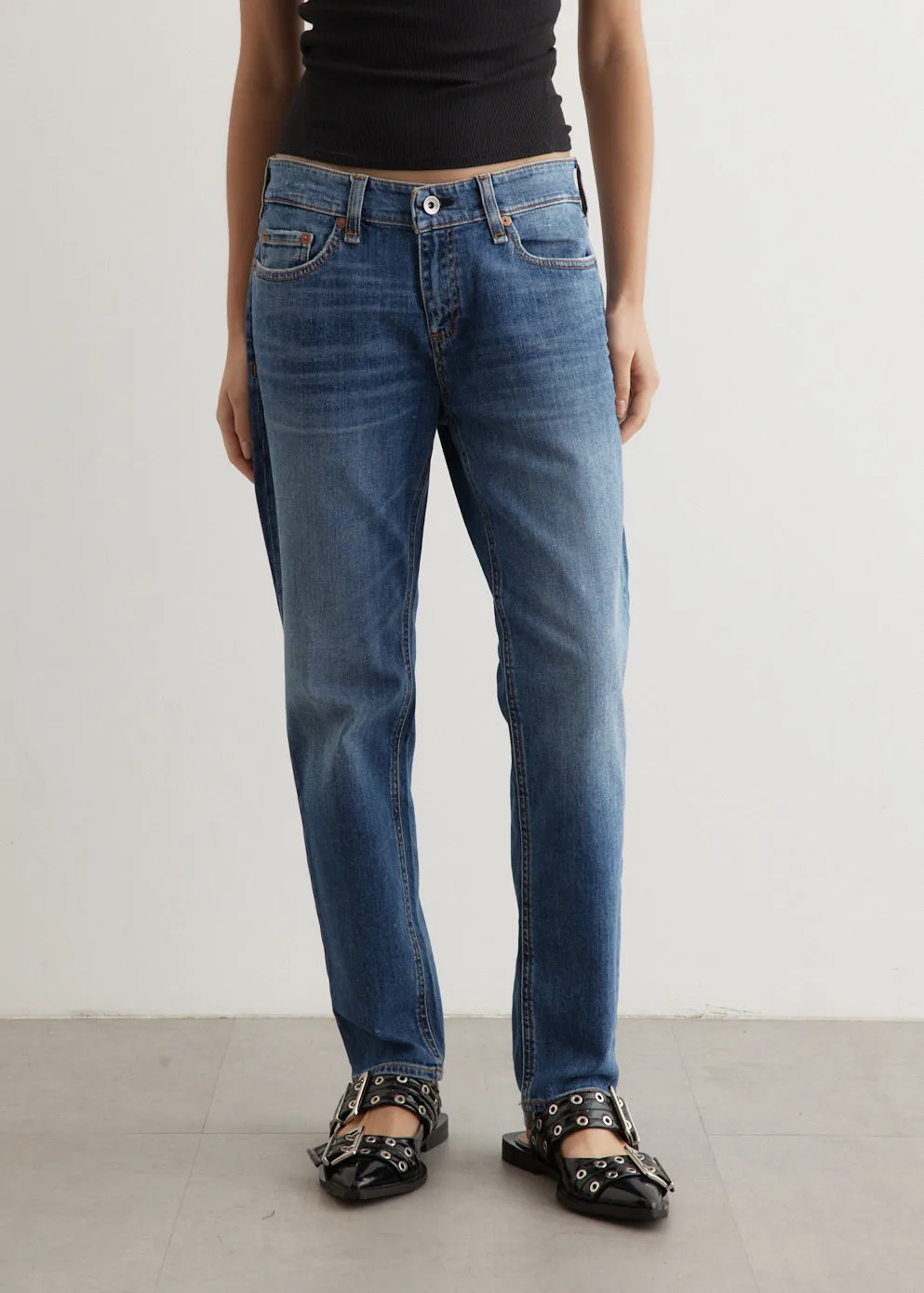 Rag & Bone -  Dre Low-Rise Slim Boyfriend Jeans - Jean