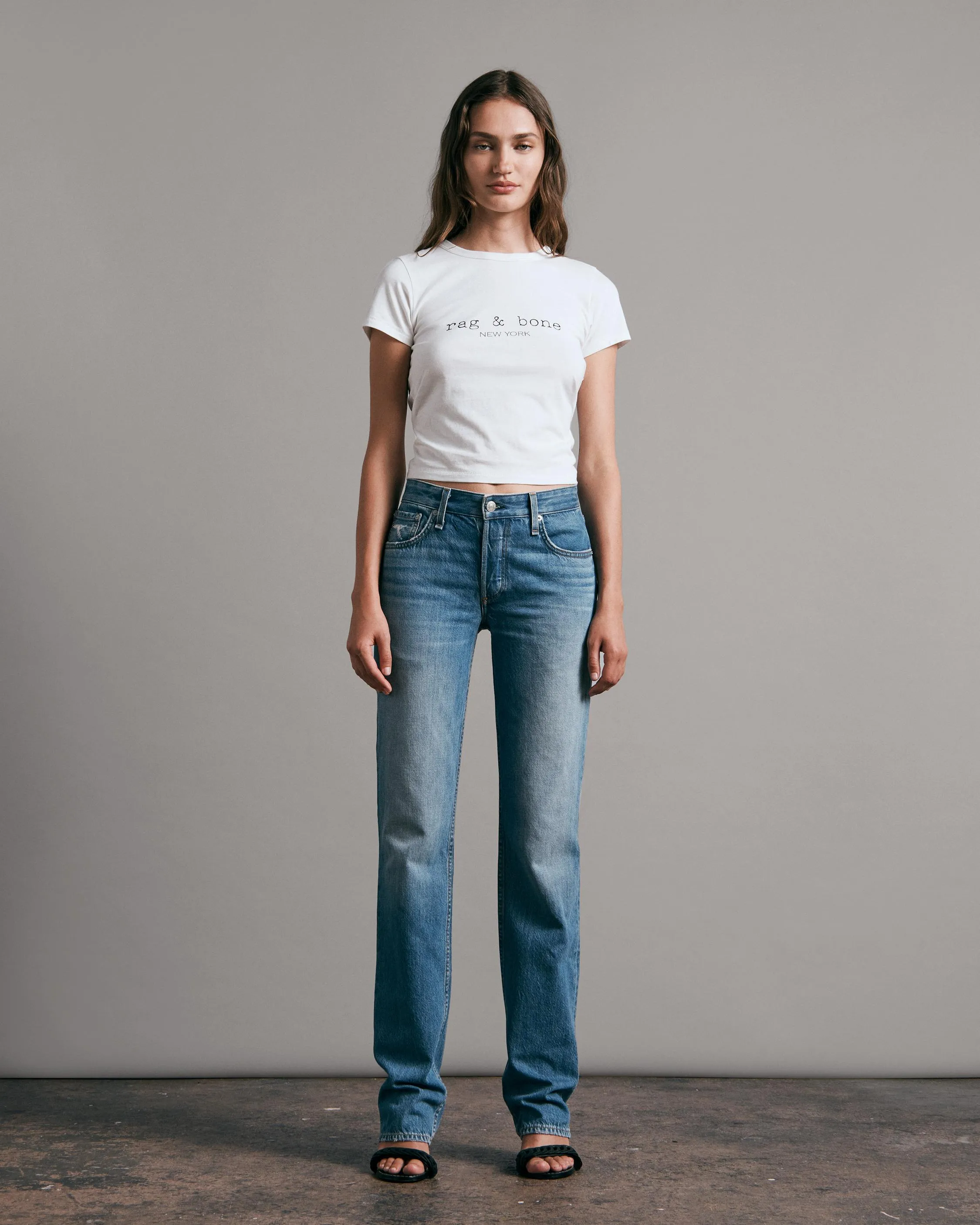 Rag & Bone -  Piper Low-Rise Straight Jeans - Jean