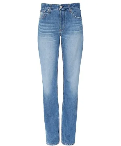 Rag and Bone Blue Piper Low-Rise Straight-Leg Jeans | Jules B