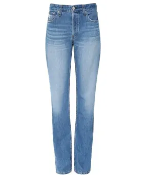 Rag and Bone Blue Piper Low-Rise Straight-Leg Jeans | Jules B