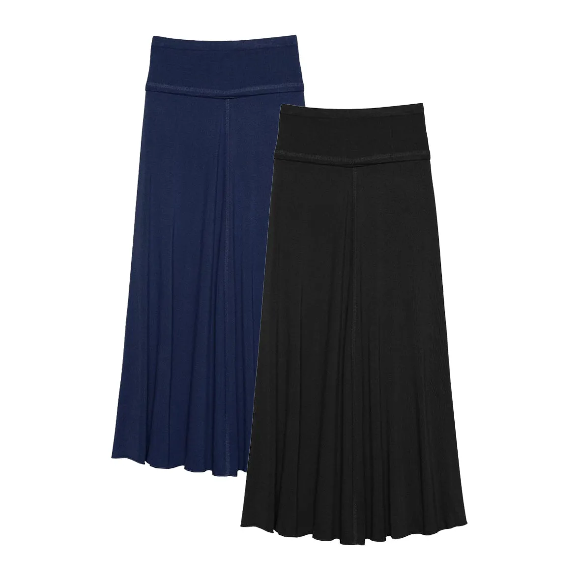 Raw Edge Maxi Skirt 2-Pack