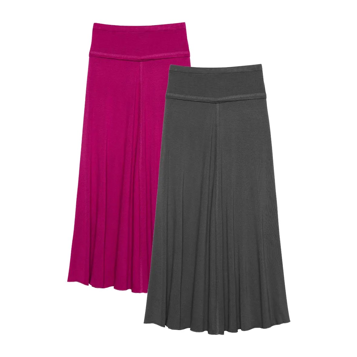 Raw Edge Maxi Skirt 2-Pack