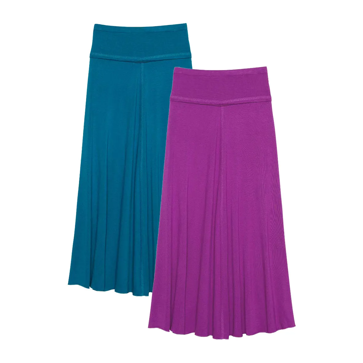 Raw Edge Maxi Skirt 2-Pack