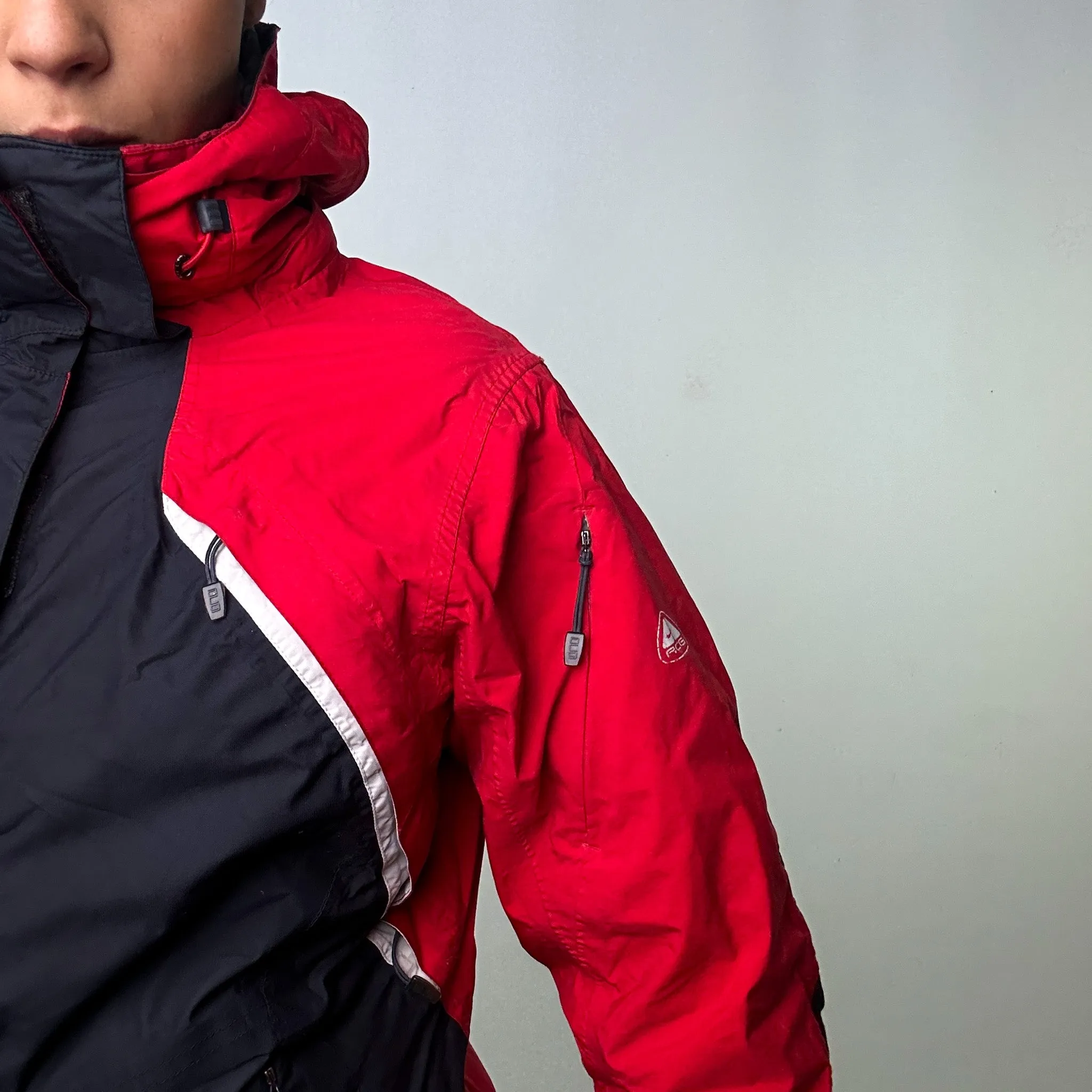 RED 90S NIKE ACG STORM-FIT PUFFER JACKET COAT (