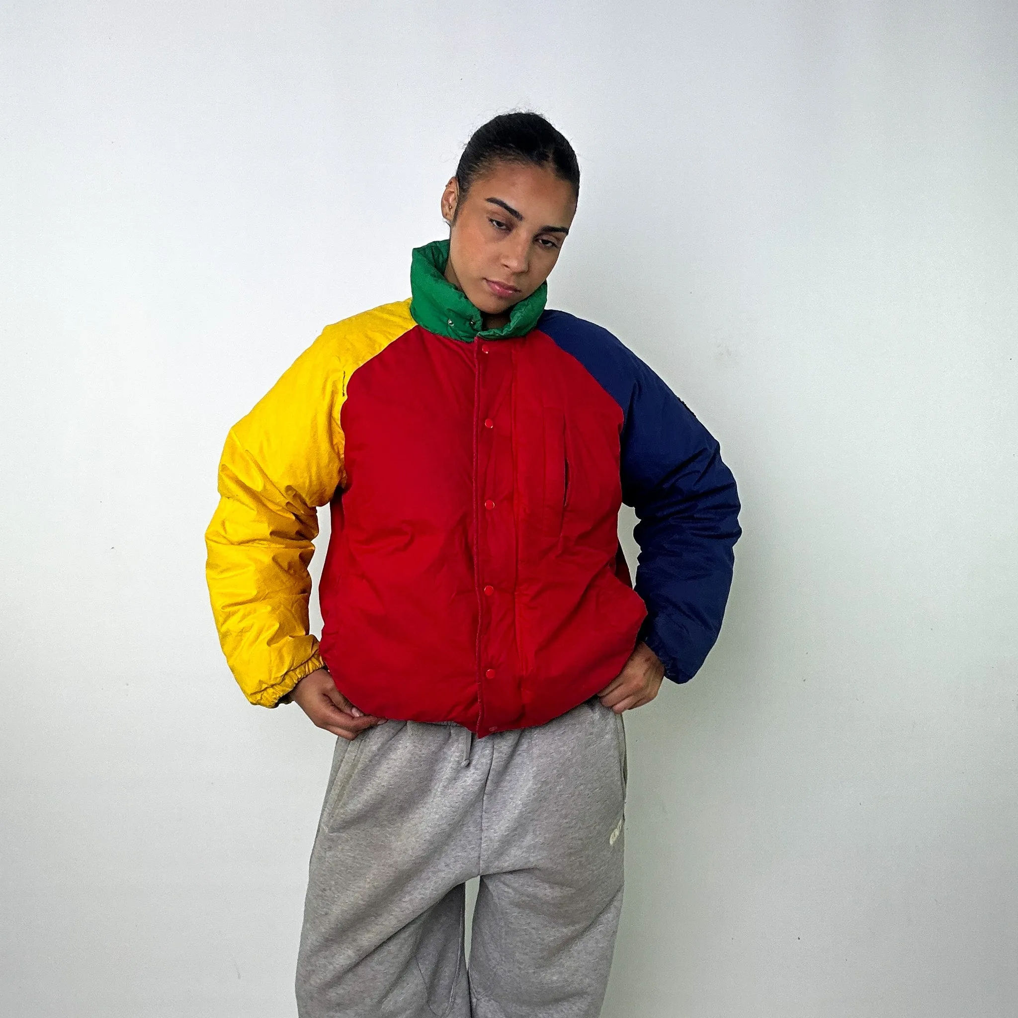 RED 90S POLO RALPH LAUREN PUFFER JACKET COAT (