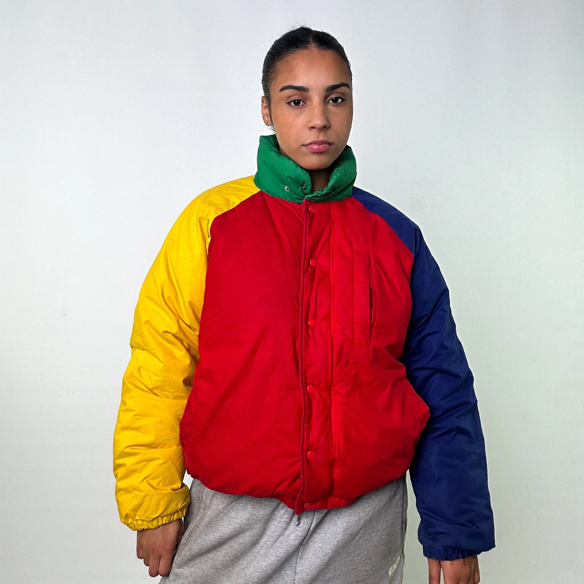 RED 90S POLO RALPH LAUREN PUFFER JACKET COAT (