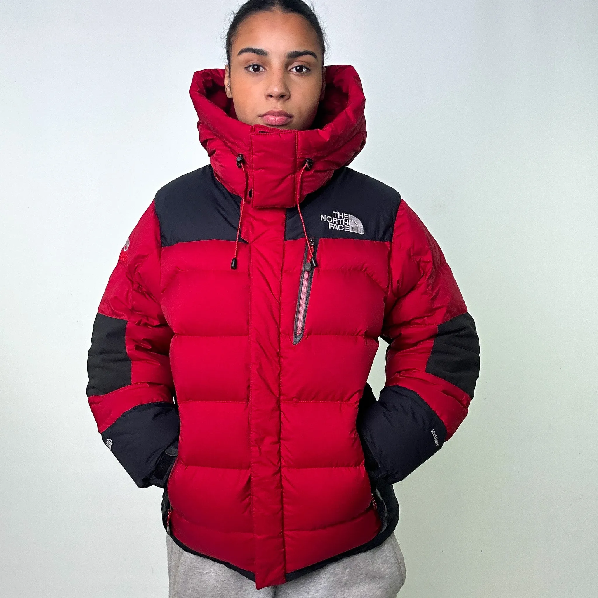 RED Y2KS THE NORTH FACE 800 SUMMIT SERIES PUFFER JACKET COAT (