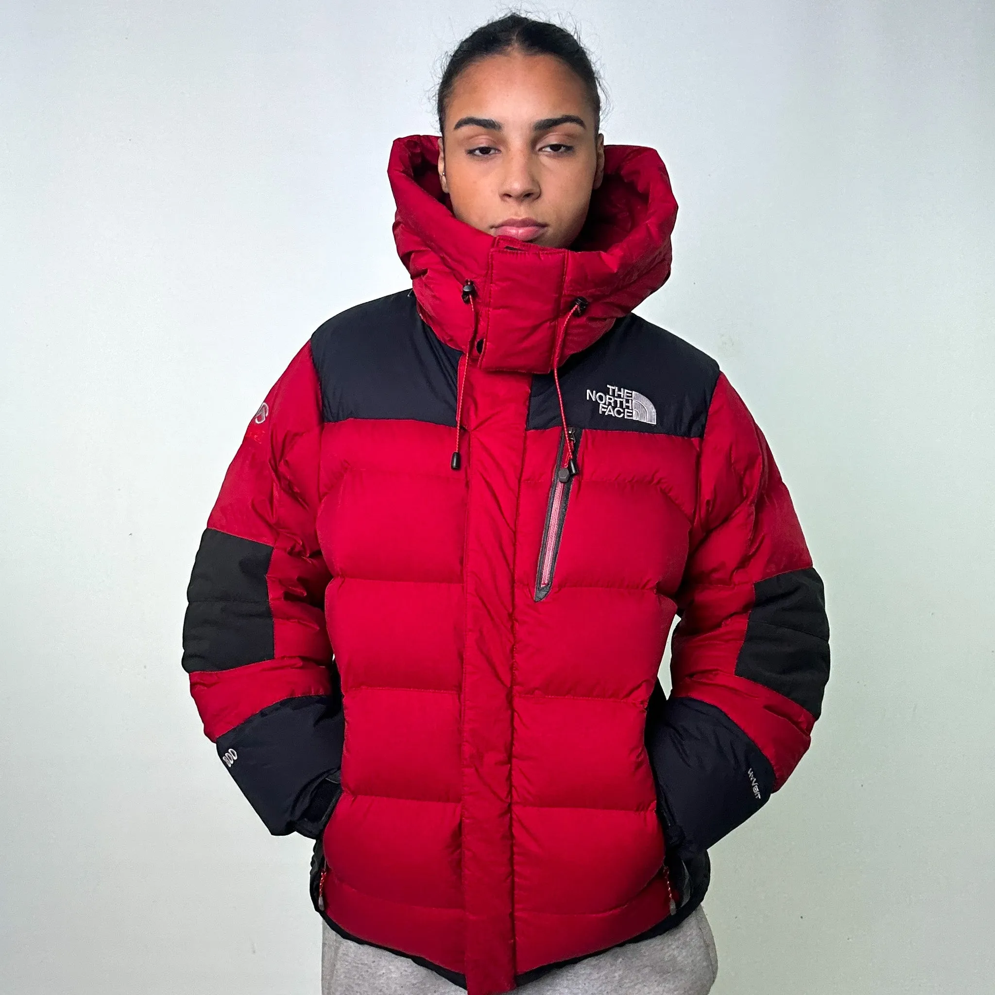 RED Y2KS THE NORTH FACE 800 SUMMIT SERIES PUFFER JACKET COAT (