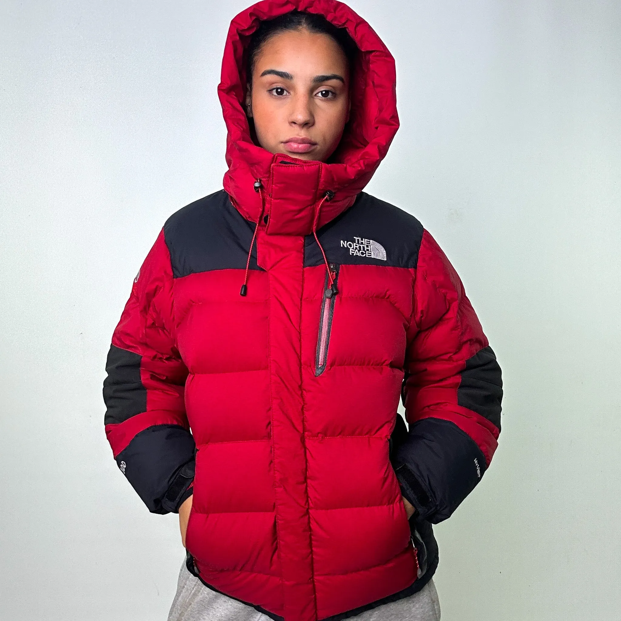 RED Y2KS THE NORTH FACE 800 SUMMIT SERIES PUFFER JACKET COAT (