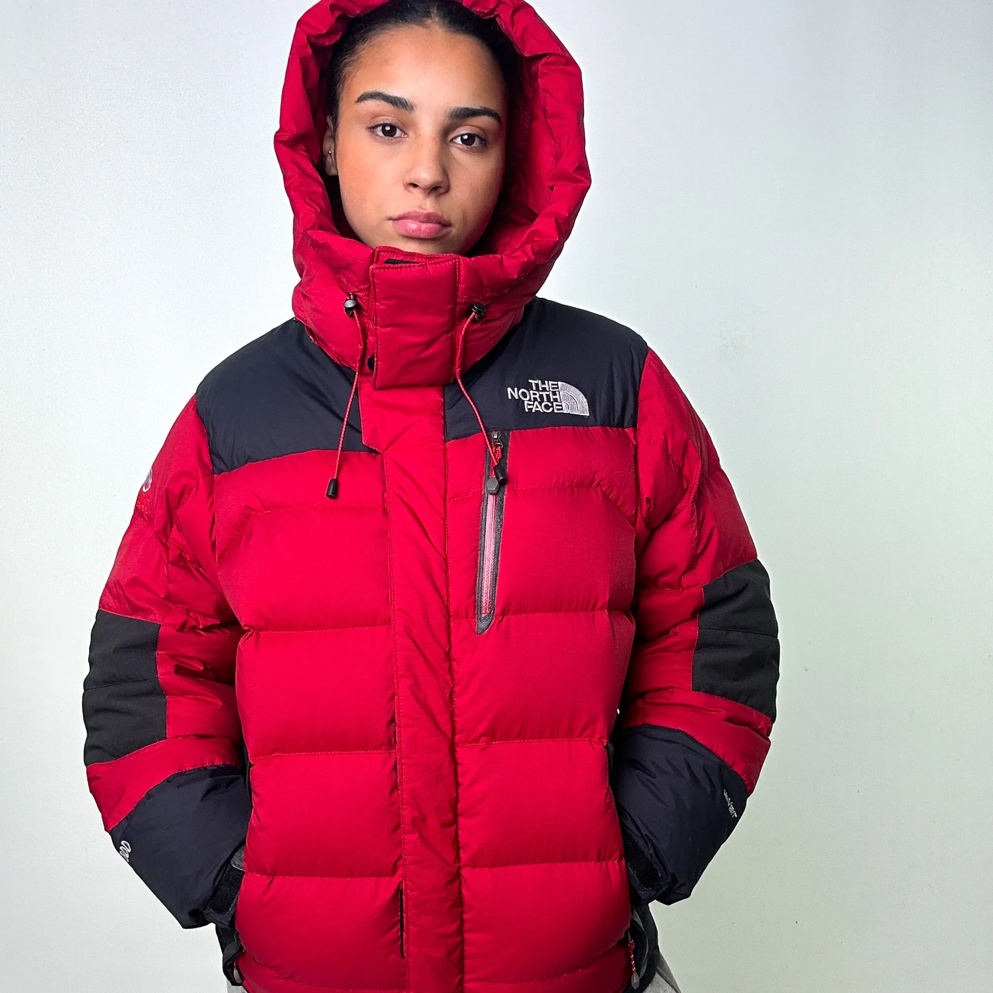 RED Y2KS THE NORTH FACE 800 SUMMIT SERIES PUFFER JACKET COAT (