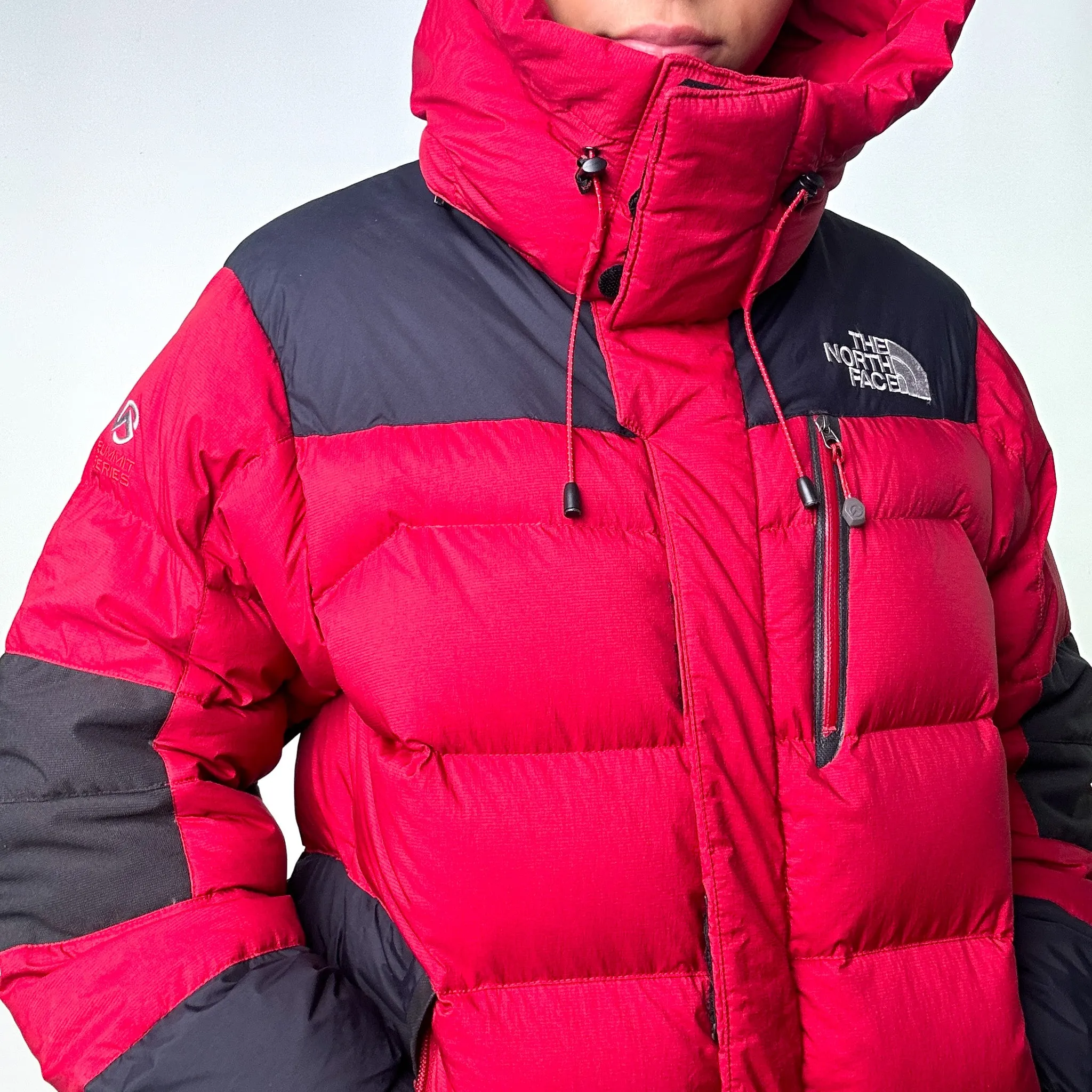 RED Y2KS THE NORTH FACE 800 SUMMIT SERIES PUFFER JACKET COAT (