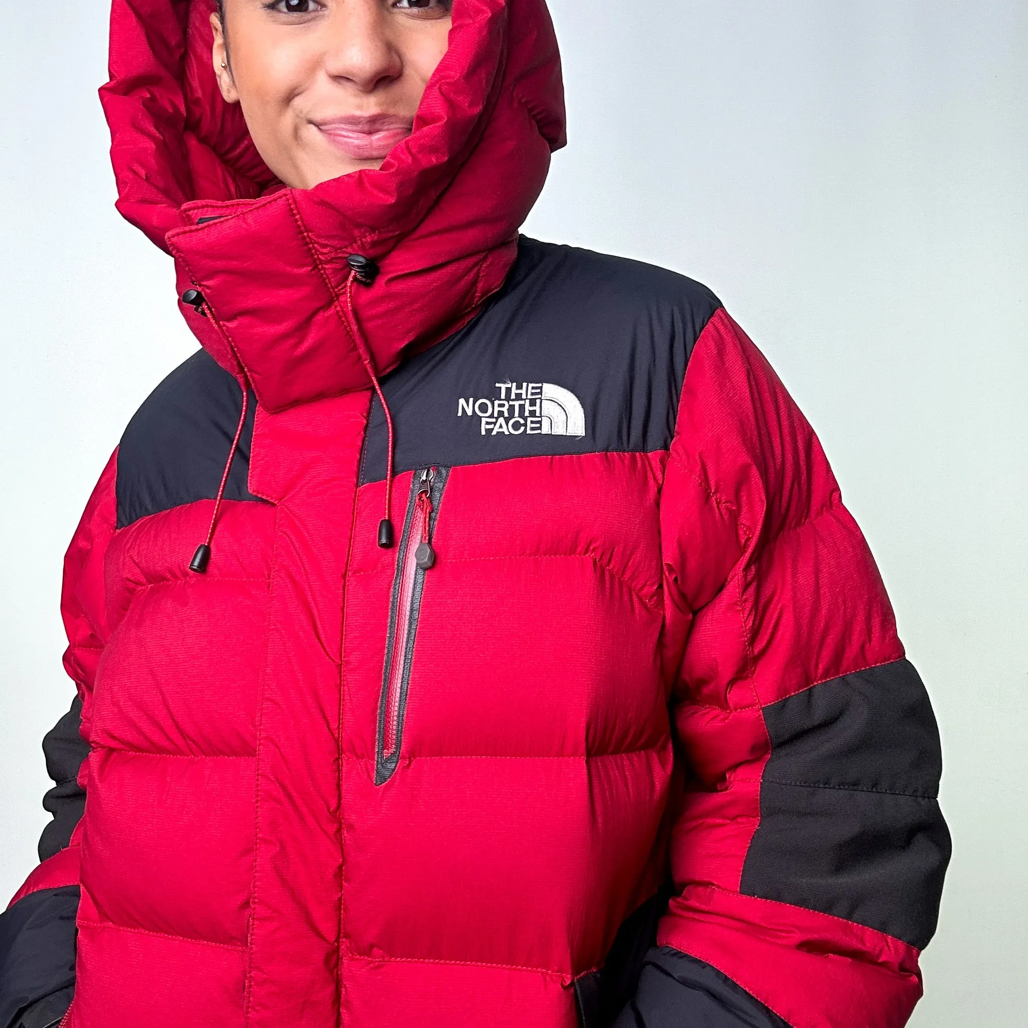 RED Y2KS THE NORTH FACE 800 SUMMIT SERIES PUFFER JACKET COAT (