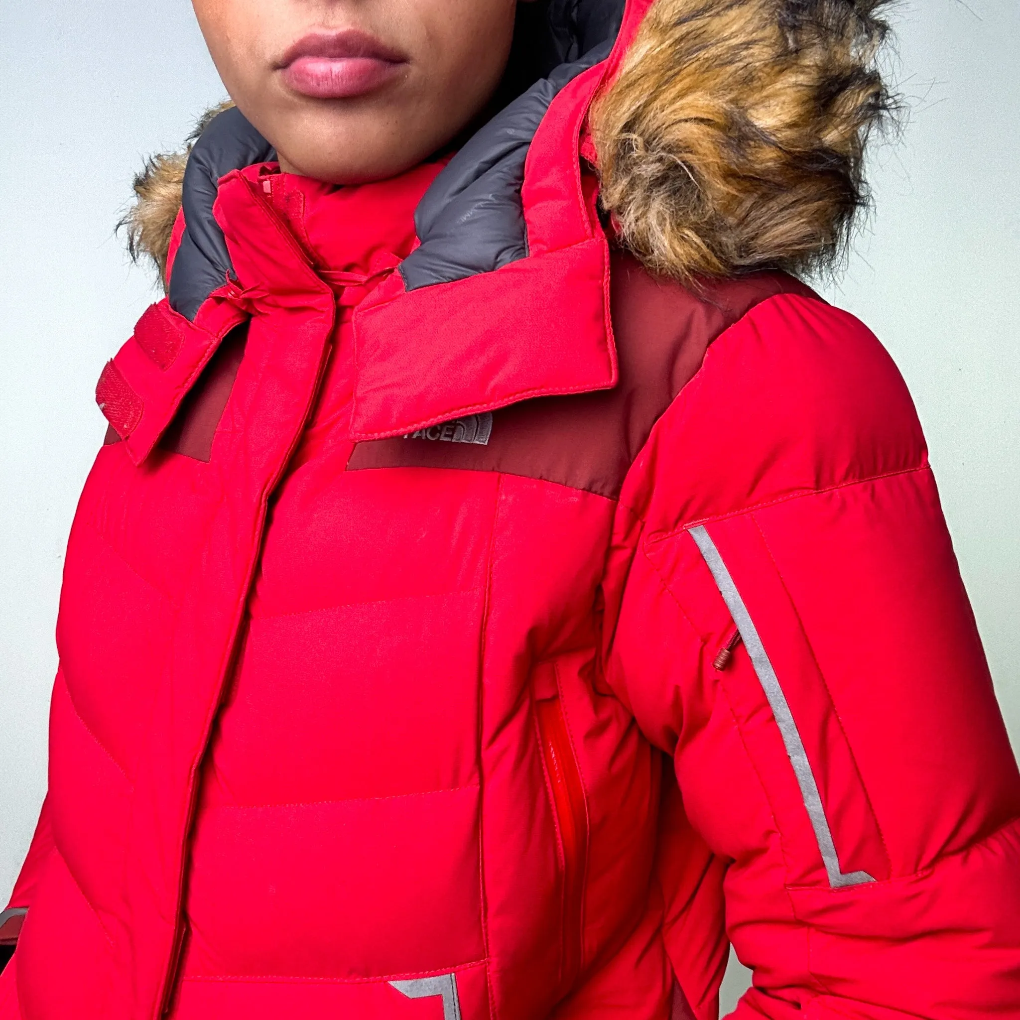 Red y2ks The North Face Summit Series Puffer Jacket Coat (L)