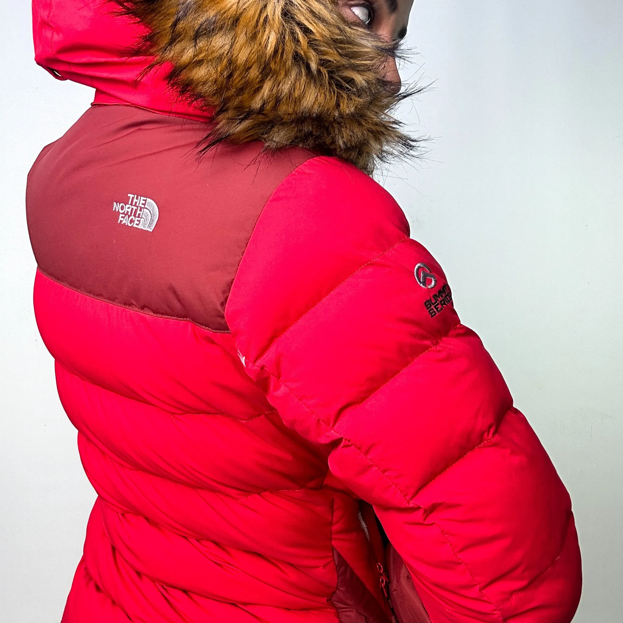 Red y2ks The North Face Summit Series Puffer Jacket Coat (L)