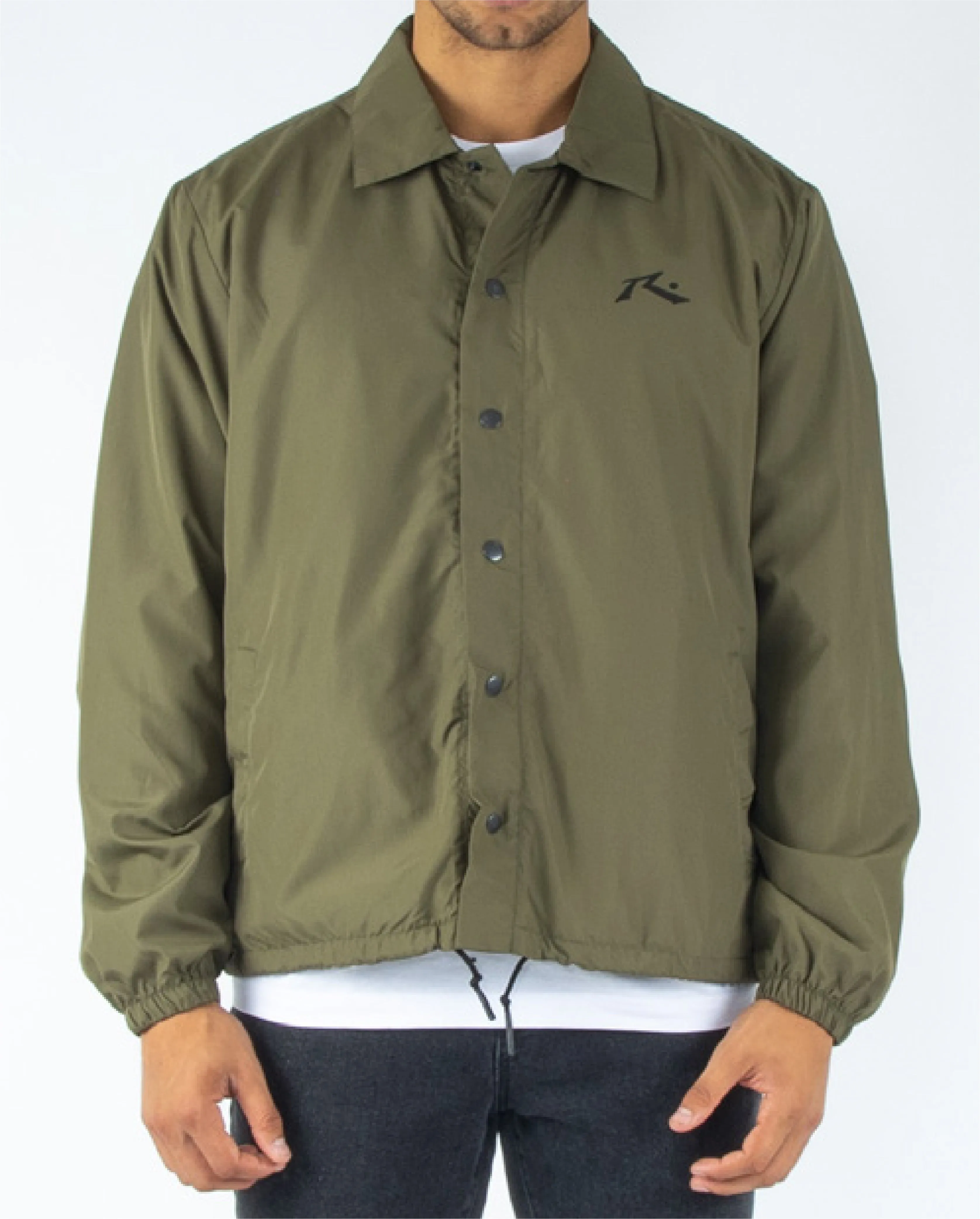 Rusty USA Base Coaches Jacket GREEN