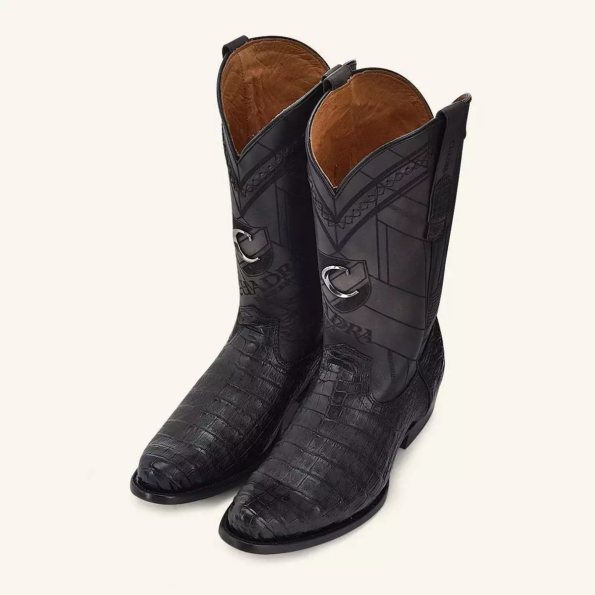 S42FFY - Cuadra black dress cowboy fuscus leather boots for men