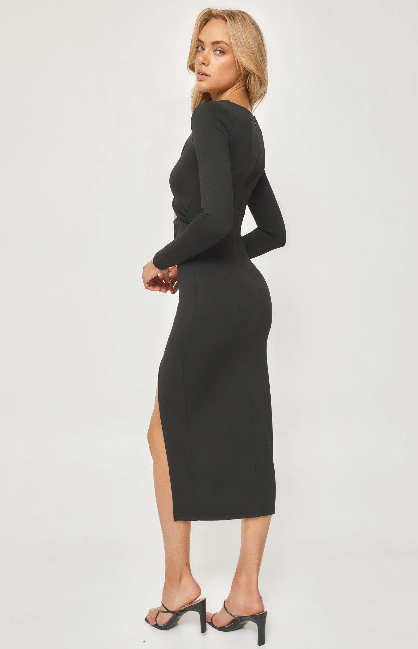 Sabrina Midi Dress - Black