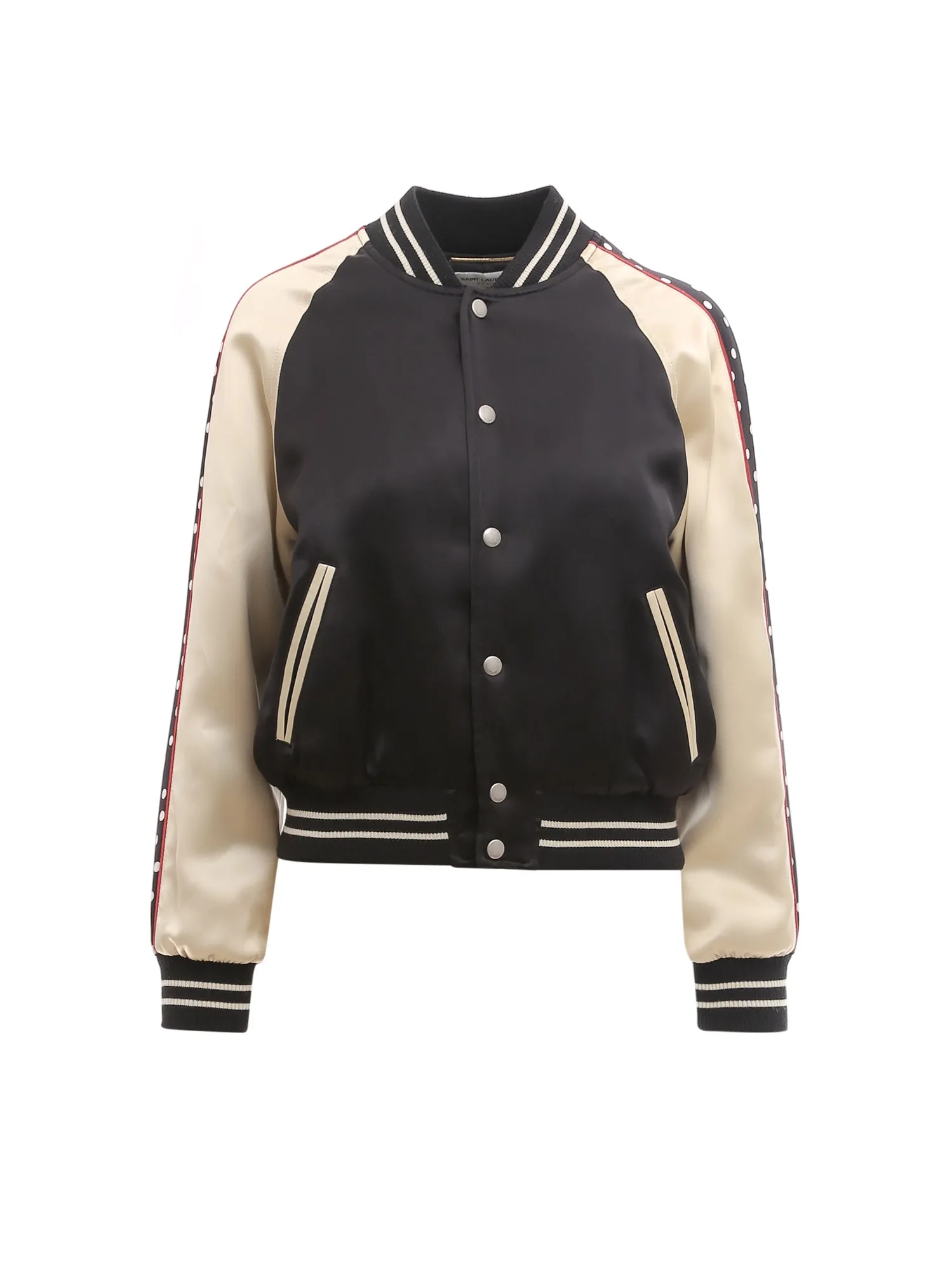 Saint Laurent Logo Printed Baseball Jacket