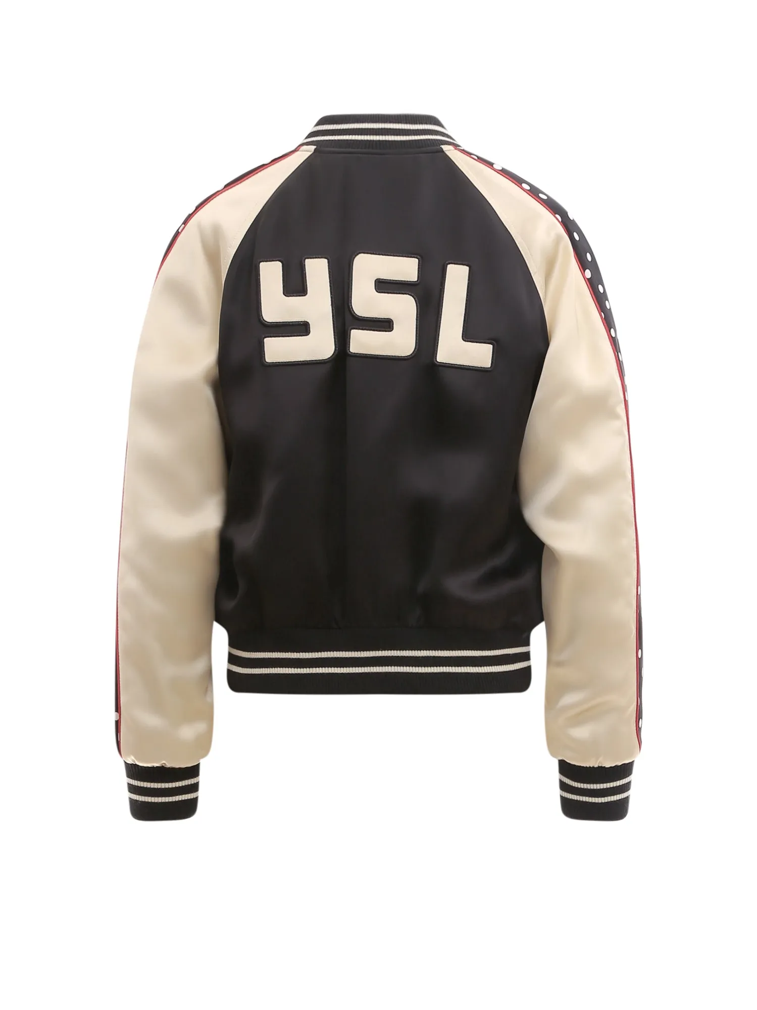 Saint Laurent Logo Printed Baseball Jacket