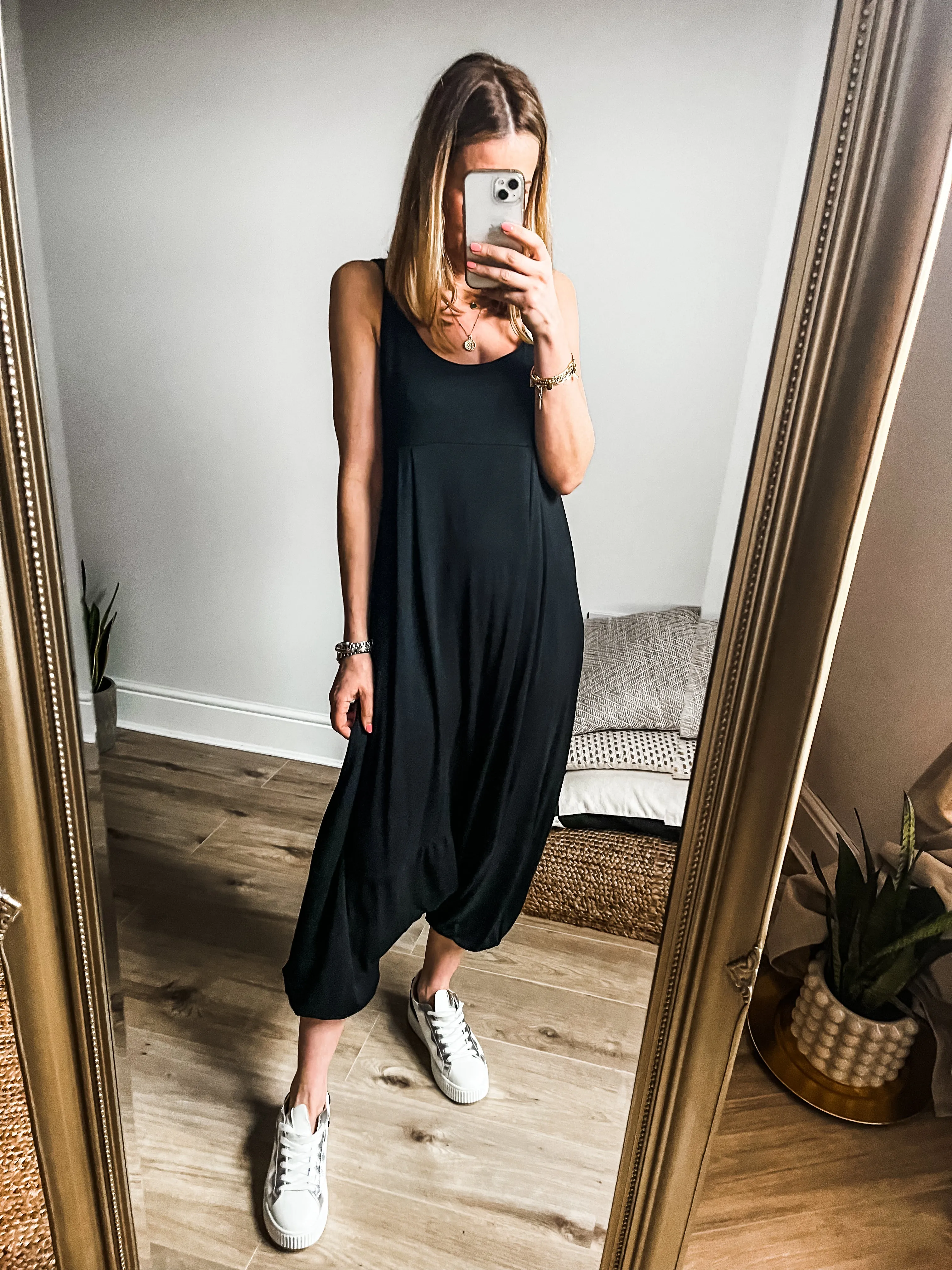 Scoop Neck Harem Jumpsuit