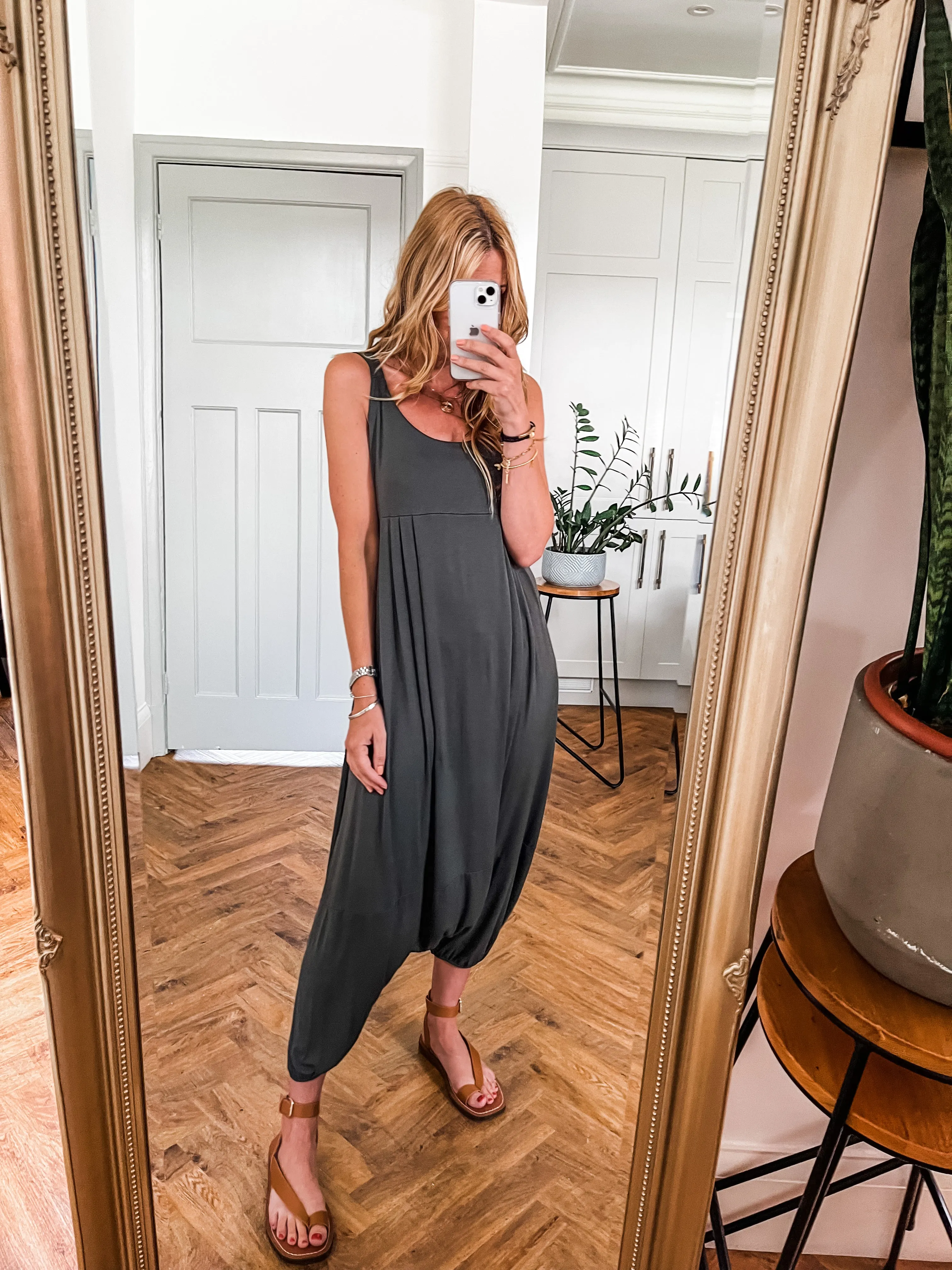 Scoop Neck Harem Jumpsuit