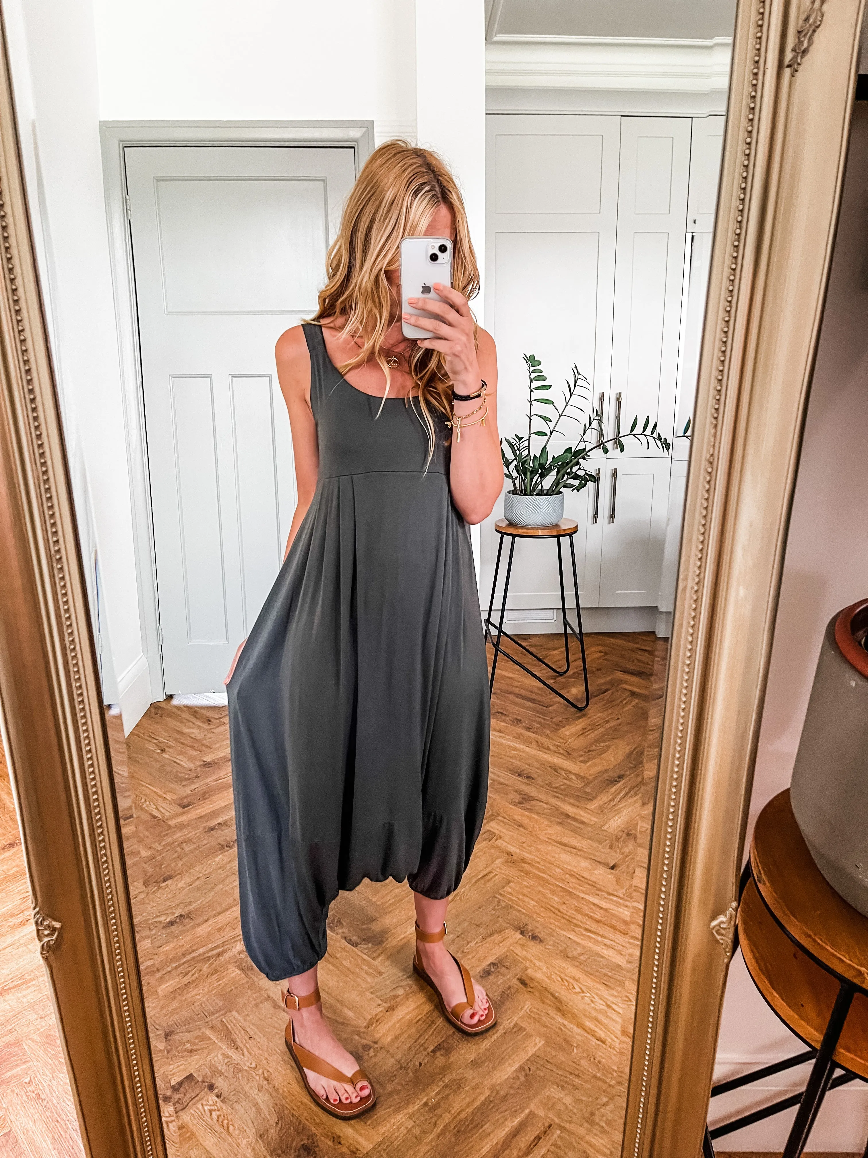 Scoop Neck Harem Jumpsuit