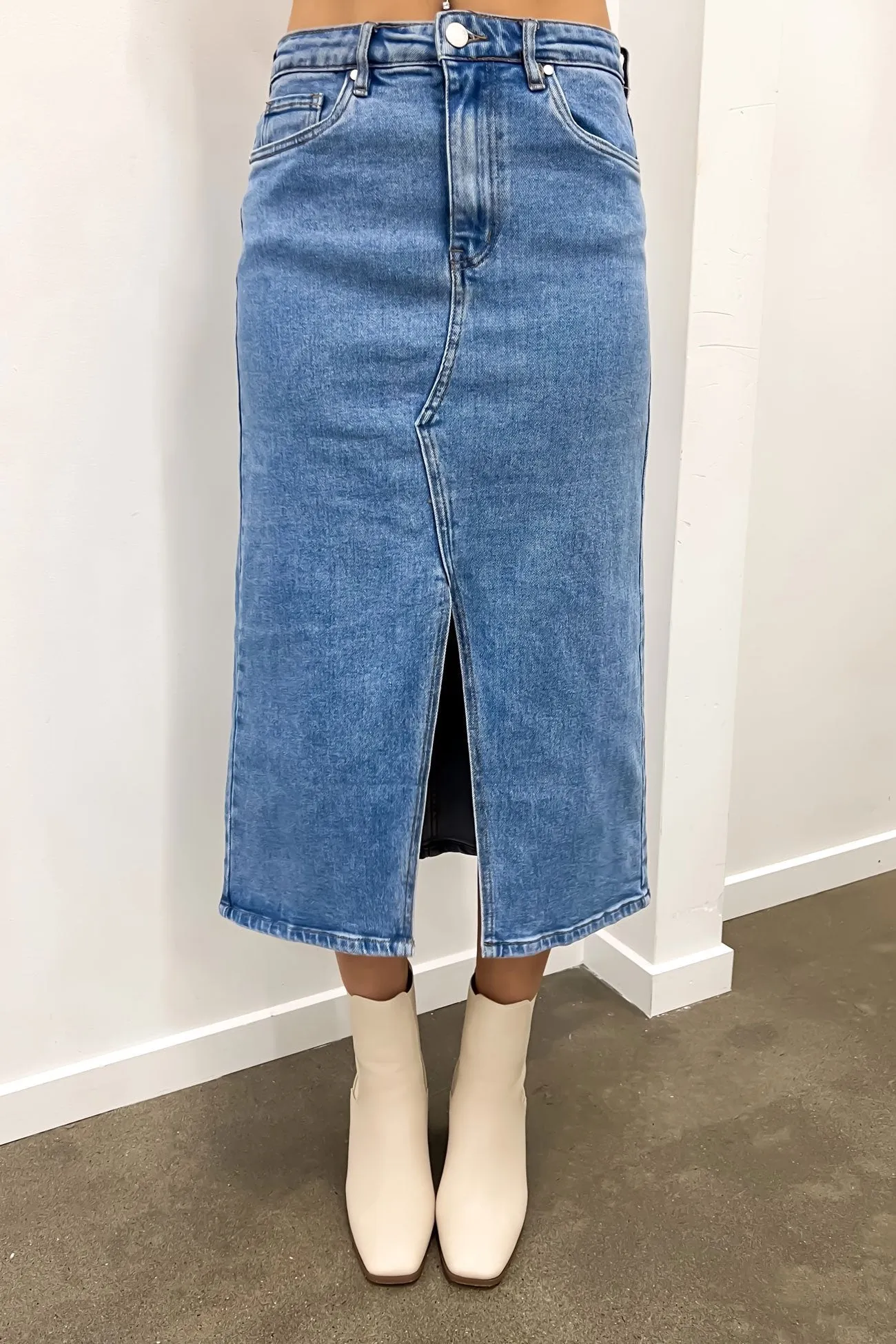 Scout Midi Skirt Mid Blue