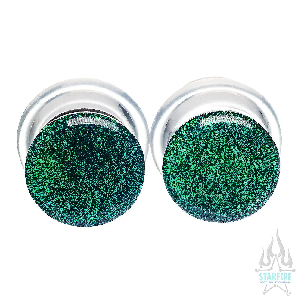 Single-Flared Glass Dichro Plugs - Solid Colors