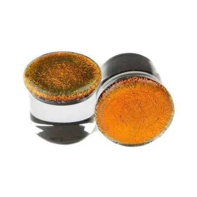 Single-Flared Glass Dichro Plugs - Solid Colors